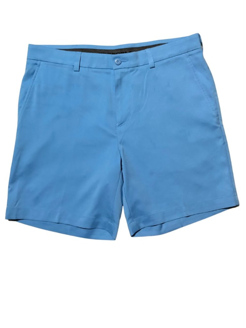 Roundtree & Yorke Performance Shorts Mens 34 Blue Stretch Golf Chino